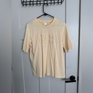 H&M Beige/Yellow Graphic Tee